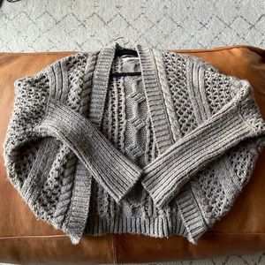 beige knit cardigan
